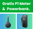 Kostenloses P1-Messgerät und schwarze tragbare Powerbank für die Off-Grid-Energiespeicherung und -Überwachung